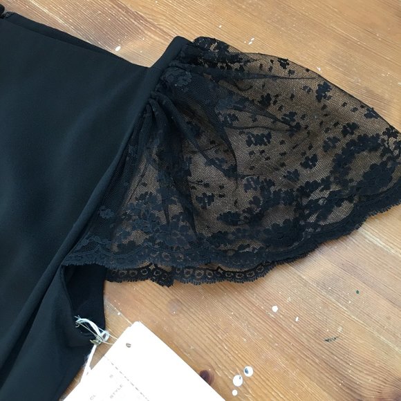 Vintage Black Lace Cocktail Dress, Adele Simpson, NWT, Medium - Picture 7 of 16